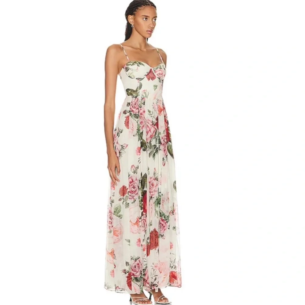 Hemant & Nandita Naaz Floral Corset Maxi Dress - Picture 5 of 13